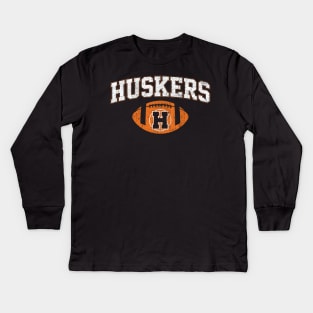 Haddonfield Huskers Football Kids Long Sleeve T-Shirt